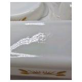 Vintage Fire King Milk Glass Bakeware – Golden Wheat Pattern
