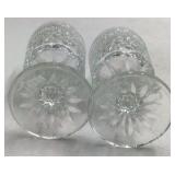 Vintage Crystal Cordial Glasses – Diamond and Fan Pattern