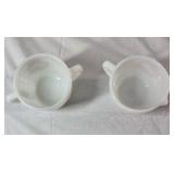 Vintage Fire-King Ware Milk Glass Dishes – Pink Floral Pattern