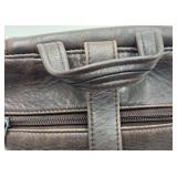 Vintage Leather Backpack – Dark Brown Pebbled Leather with Flap and Zipper