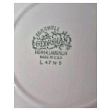 Vintage Porcelain Dinner Plates – Rambler Rose Pattern with Pink Floral Centers