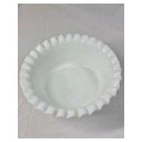 Fenton Hobnail Milk Glass Vases and Bowl