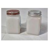 Vintage Sailboat Salt and Pepper Shakers – Milk Glass