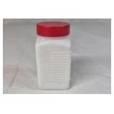 Vintage Milk Glass Pepper Shaker – Ribbed with Raised Letter