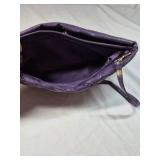 Vintage Leather Shoulder Bag – Pleated Design with Braided Accents