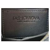 Fashion Nova Pebbled Satchel Bag – Black