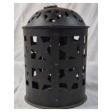 Vintage Metal Lantern – Star Cutout Design with Candle Holders
