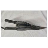 Vintage Fireplace Bellows with Embossed Medallion