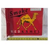 Vintage Red Kamel Cigarettes Tin Sign