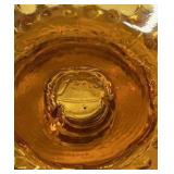 Vintage L.E. Smith Amber Pedestal Bowl