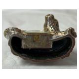 Elgin Leopard Figural Desk Clock