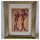 Framed Print – Twin Figures in Red Sequined Gowns