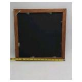 Diamond-Shaped Framed Painted Mirror – Signed K. Cumes