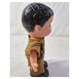 Vintage Plastic Doll – Boy in Military-Style Uniform