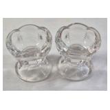 Vintage Glass Candlestick Holders