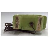 Vintage Ceramic Automobile Lamp Base – Green Glaze Roadster