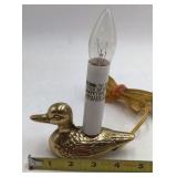 Vintage Brass Duck Night Light