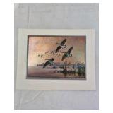 Matted Wildlife Prints – Duck Flock Scenes in Marsh and Woodland Settings