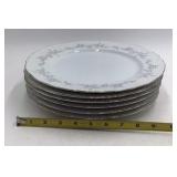 Vintage Arita China Dinner Plates and Saucers – Floral Sprig Pattern