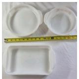 Vintage Fire King Milk Glass Bakeware – Golden Wheat Pattern