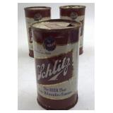 Vintage Schlitz Beer Coin Bank Cans – 1950s  "The Beer That Made Milwaukee Famous"