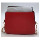 Typewriter Novelty Crossbody Bag – Red with Keyboard Design