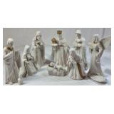 13-Piece Hand-Painted Porcelain Nativity Set