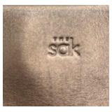 Vintage Leather Shoulder Bag – Brown Pebbled Leather with Front Zip Pocket