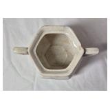 Vintage Porcelain Creamer – Blue Rim with Gold Accents Erling Krage Norway