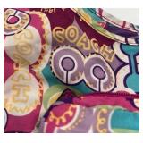 Vintage Coach Tote Bag – Multicolor Psychedelic Poppy Print Nylon with Pouch