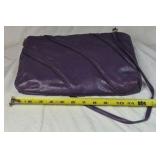 Vintage Leather Shoulder Bag – Pleated Design with Braided Accents