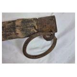 Vintage Wooden Spreader Bar with Iron Rings