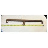 Vintage Iron Log Chain Hook Bar