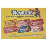 Framed Nabisco Newtons Advertisement Print – Fruit Flavors with Monkey Mascot