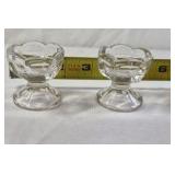 Vintage Glass Candlestick Holders