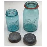 Vintage Ball Perfect Mason Aqua Canning Jars