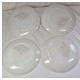 Vintage Fire King Milk Glass Plates – Golden Wheat Pattern