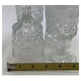 Vintage Crystal Cordial Glasses – Diamond and Fan Pattern
