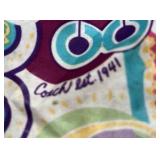 Vintage Coach Tote Bag – Multicolor Psychedelic Poppy Print Nylon with Pouch