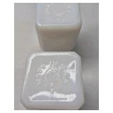 Vintage Sailboat Salt and Pepper Shakers – Milk Glass