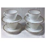 Vintage Anchor Hocking Fire-King Milk Glass Dinnerware Set