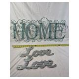 Vintage Metal Wall Signs – HOME and Love