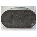 Vintage Galvanized Oval Tub with Handles