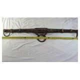 Vintage Wooden Spreader Bar with Iron Rings