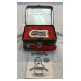 Vintage Tin Lunch Boxes and Car Bank