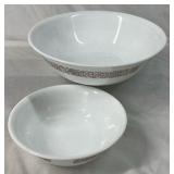 Vintage Corelle and Fiesta Mixing Bowls and Plates