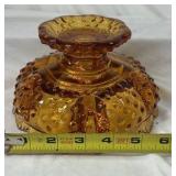 Vintage L.E. Smith Amber Pedestal Bowl