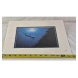 1993 Signed Dolphin Print – Underwater Orca in Blue Depths