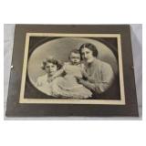 Vintage Mounted Photographs and Folder – Early 20th-Century Family and Military Portraits