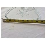 Vintage Glass Snowflake Triangular Plates with Attached Cups